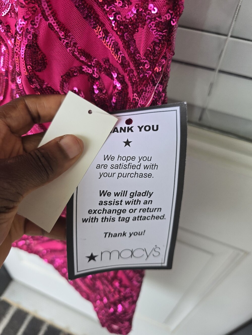 B Darlin Hot Pink Sequin Bodycon Dress Sz 11 Halter Neck Party Club Homecoming - Picture 8 of 11